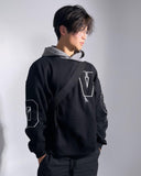 Taooba  No. 3243 TWO-TONE EMBROIDERED HOODIE