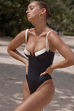 Taooba Christmas Gift outfit -Vintage High Cut Cheeky Bow Tie Back Push Up Underwire One Piece Swimsuit