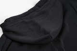 Taooba-2531 PLEATED ZIP-UP HOODIE