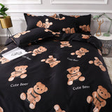 Taooba-Home Bed Duvet Quilt Cover Set Flat Sheet Pillowcase Soft Bedding Set for Adult Kids Twin Queen Cotton Ployester