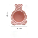 Taooba Korean Ins Style Retro Cute Bear Bowl Dessert Plate Ceramic Container Breakfast Vintage Bowl Oat Yogurt Salad Dish Cute Tray