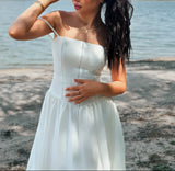 Taooba Maura Classic White Flare Dress