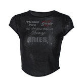 Taooba Aries Letter Print T-Shirt