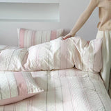 Taooba Asymmetry Jacquard Bedding Set - Pink