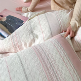 Taooba Asymmetry Jacquard Bedding Set - Pink