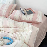 Taooba Asymmetry Jacquard Bedding Set - Pink