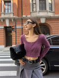 Taooba Aviona Knit Crop Sweater