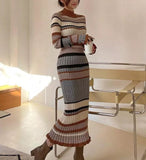 Taooba Carabella Striped Knit Midi Dress