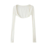 Taooba Clare Long Sleeve Crop Cardigan