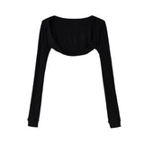 Taooba Clare Long Sleeve Crop Cardigan