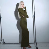 Taooba Clover Long Sleeve Maxi Dress