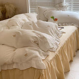 Taooba Coquette Bow Embroidery Bedding Set