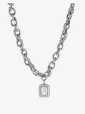 Taooba Double Layered Necklace Diamond-Encrusted Clavicle Chain