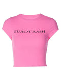 Taooba Eurotrash Letter Print T-Shirt