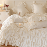 Taooba French Princess Lace Ruffled Bedding Set