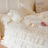 Taooba French Princess Lace Ruffled Bedding Set