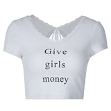 Taooba Give Girls Money Crop Top