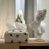 Japanese Small Flower Tissue Box Light Luxury Carton Living Room Dining Room Decoration Napkin Cover Lovely Cloth Cover