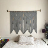 Taooba-Woven Macrame Wall Hanging Tapestry Handmade Cotton Rope Bohemia  Wall Tapestry Boho Rom Decoration Home Decor