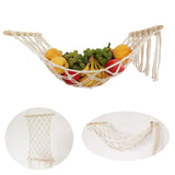 Taooba-Hand-Woven Macrame Fruit Hammock Cotton Rope Net Under Cabinet Fruit Vegetable Hanging Basket Kitchen Storage Organizer Decor