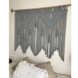 Taooba-Woven Macrame Wall Hanging Tapestry Handmade Cotton Rope Bohemia  Wall Tapestry Boho Rom Decoration Home Decor