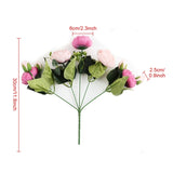 Frigg 30cm Rose Pink Silk Peony Artificial Flowers Bouquet Cheap Fake Flower Plant DIY Pompon for Home Wedding Decoration indoor