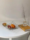 French Retro Metal Mesh Tray Hollowed Out Fruit Tray Shop Decoration Plate Room Simple And Unique Creative Style Retro Basket