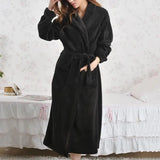 Taooba Christmas Outfit Casual Women Sleepwear Flannel Nightwear Kimono Robe Gown Warm Intimate Lingerie Home Clothes 2021 New Nightdress Homewear