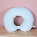 Taooba-New Cotton Solid Color U-Shaped Pillow Soft Neck Pillows Portable Travel Car Air Flight U-shape Cervical Spine Slept Bedding