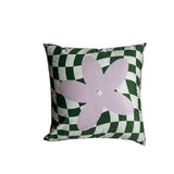 Ins Style Retro Checkerboard Pillow Case Sofa Decoration Pillow Back Cushion Hotel Bedroom Pillow Case Bedside Cushion Lovely