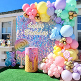 Happy Birthday Colorful Balloon Garland Arch kit Kids Birthday Party Decoration Baby Shower Gender Reveal Balloon Birthday Decor