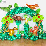 Dinosaur Balloon Tropical Happy Birthday Balloons Kids Jungle Safari Green Foil Balon Dinosaur Baloon Jurassic World Party Decor