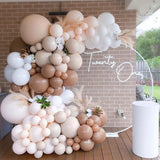 Brown Apricot WhiteBalloon Arch Kit Wedding Birthday Party Decor Kids Baby Shower Latex Ballon Chain Wedding Party Supplies