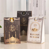 6pcs Eid Mubarak Candy Box Ramadan Gift Bag with Stickers Islamic Muslim Party Supplies Ramadan Kareem Eid Event Decorations