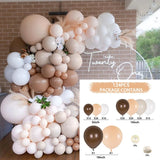 Brown Apricot WhiteBalloon Arch Kit Wedding Birthday Party Decor Kids Baby Shower Latex Ballon Chain Wedding Party Supplies