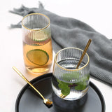 Taooba-Heat-resistant Wall Glass Cup Gold Inlay Edge Glass Cup Coffee Milk Tea Whiskey Stemless Wine Glass Water Glasses Juice Cup 2022