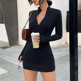 Taooba Starlit Ribbed Mini Dress