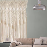 Taooba-220*280CM Macrame Curtain Bohemian Hand-woven Wall Hanging Tapestry  Window Door Curtain Tapestry  Bohe Home  Decoration