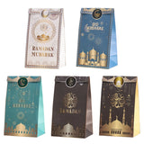 6pcs Eid Mubarak Candy Box Ramadan Gift Bag with Stickers Islamic Muslim Party Supplies Ramadan Kareem Eid Event Decorations