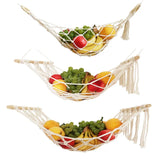 Taooba-Hand-Woven Macrame Fruit Hammock Cotton Rope Net Under Cabinet Fruit Vegetable Hanging Basket Kitchen Storage Organizer Decor