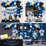 Outer Space Party Astronaut balloons Rocket Foil Balloons Galaxy Theme Party Boy Kids Birthday Party Decor Favors helium globals