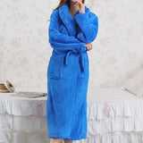 Taooba Christmas Outfit Casual Women Sleepwear Flannel Nightwear Kimono Robe Gown Warm Intimate Lingerie Home Clothes 2021 New Nightdress Homewear