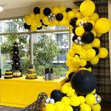 Balloon Arch Garland Kit Chrome Gold Latex Black Balloons Wedding Graduation Party Birthday Globos Decorations