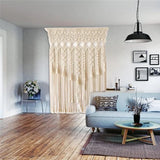 Taooba-220*280CM Macrame Curtain Bohemian Hand-woven Wall Hanging Tapestry  Window Door Curtain Tapestry  Bohe Home  Decoration