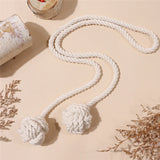 Taooba-Marame Curtain Tieback Curtain Tied Ball Pendant  Mini Tapestry Decoration Hnad-woven Cotton Strap  Curtain Accessories