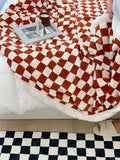 Taooba-Retro Checkerboard Plaid Throw Blanket for Sofa Chair Nap Double Soft Warm Polar Fleece Blankets Plaid Plush Bedspread Cover