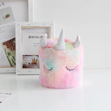 Taooba-Unicorn Tissue Set Tissue Box Case Case Desktop Storage Ins Pink Pink Plush Home Decoration Paper Towel Cover