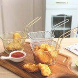 Taooba-Potato Strip Oil Fried Basket American Iron Plated Basket Small Dessert Fry Baskets With Handle Househld Kitchen Tool