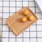 Taooba-Wooden Bamboo Serving Tray Tea Cup Saucer Trays Fruit Storage Plate Decoration Japanese Food Rectangular Plate Dropshipping