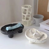 Taooba-Splash Ink Dot Jewelry Tray Irregular Concave Convex Small Porch Sundries Storage Home Furnishings Storage Tray Decoration